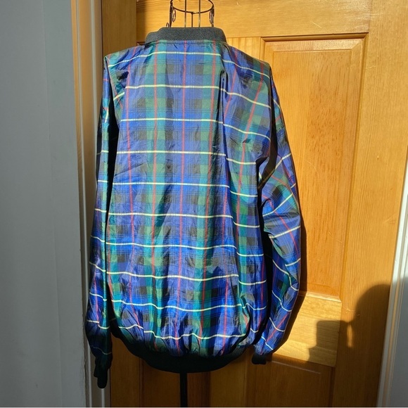 Lady Divots Tartan Plaid V-neck Golf Pullover Windbreaker Size Large - Picture 7 of 12